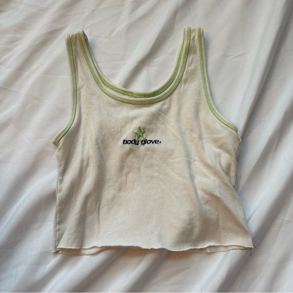 Body Glove Ivory Tank with Lime Accents